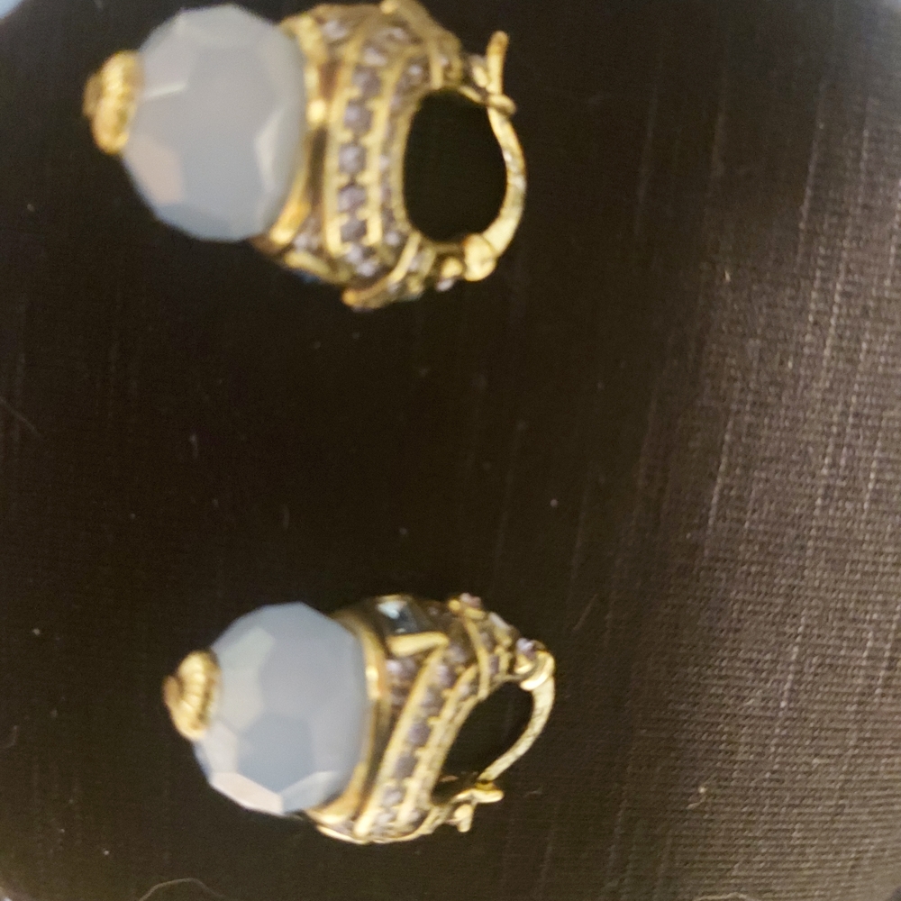 Heidi Daus "Deco Edition" Pendant Necklace And Earring Set - Blue - Picture 3 of 4